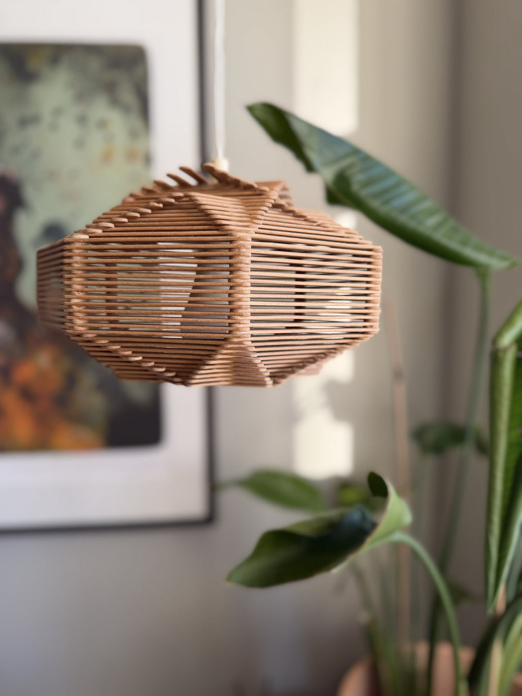 Unik taklampe - Håndlaget av ispinner